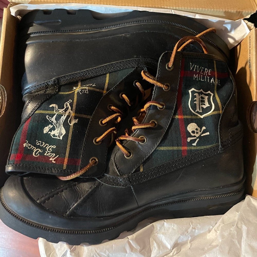 Polo Ralph Lauren Udel Men's Duck Boots Black Size 11